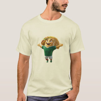 Happy Mexico Taco Soccer Mascot Celebration World T-Shirt