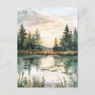 Happy Midsummer Nordic Postcard