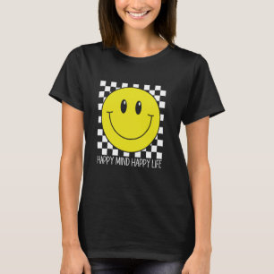 Happy Mind Happy Life 70s Smile Chequered Happy Sm T-Shirt