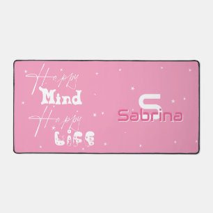 Happy Mind Happy Life Cute Desk Mat
