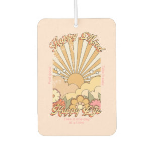 Happy Mind Happy Life Hippy Groovy Vibes Car Air Freshener