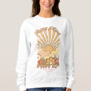 Happy Mind Happy Life Hippy Groovy Vibes Sweatshirt