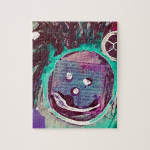 Happy Mixed Media Collage Jigsaw Puzzle