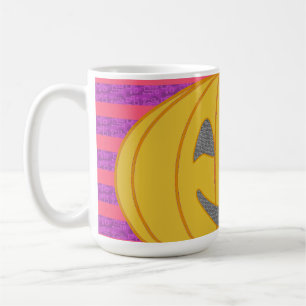 Happy Modern Big Orange Pumpkin Halloween Coffee Mug