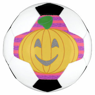 Happy Modern Big Orange Pumpkin Halloween Football