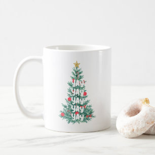 Happy Modern Christmas Wedding Day Yay Coffee Mug