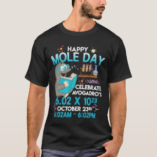 Happy Mole Day October 23rd Chemistry Teacher Stud T-Shirt