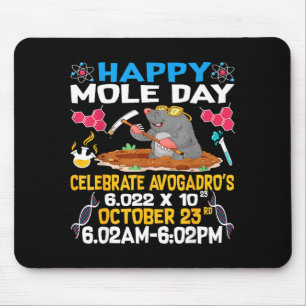 Happy Mole Day On 23rd October Chemistry Lover Wom Mouse Mat