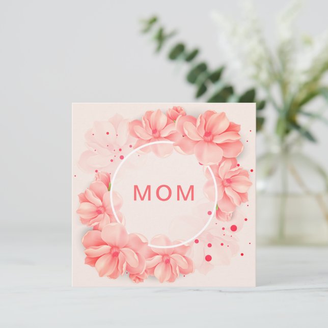HAPPY MOM Flat Greeting Card (Standing Front)