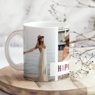 "Happy Moments" Photo Collage Gift  Coffee Mug