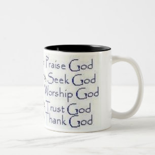 Happy Moments Praise God Two-Tone Coffee Mug
