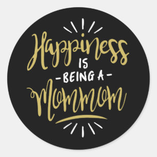 Happy Mommom Classic Round Sticker