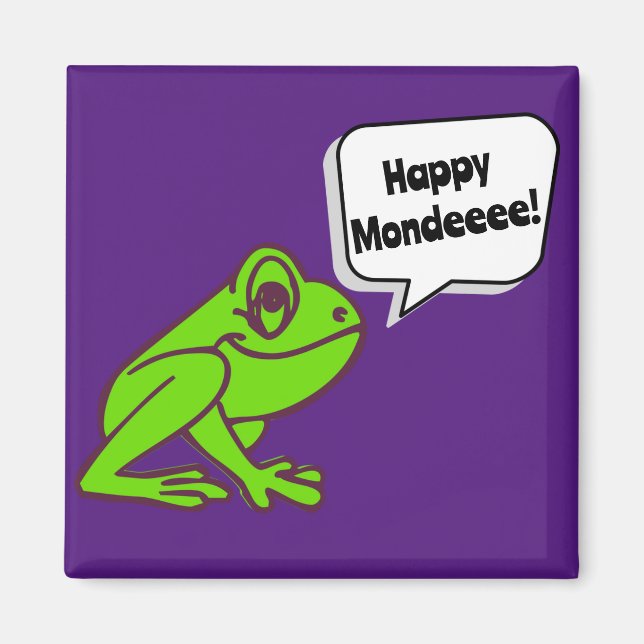 Happy Monday Frog  Magnet (Front)