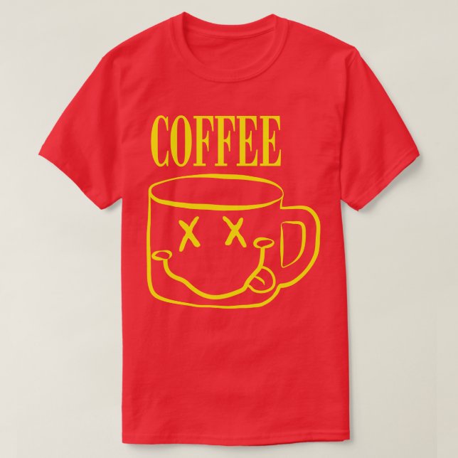 Happy Monday Grunge Coffee T-Shirt (Design Front)