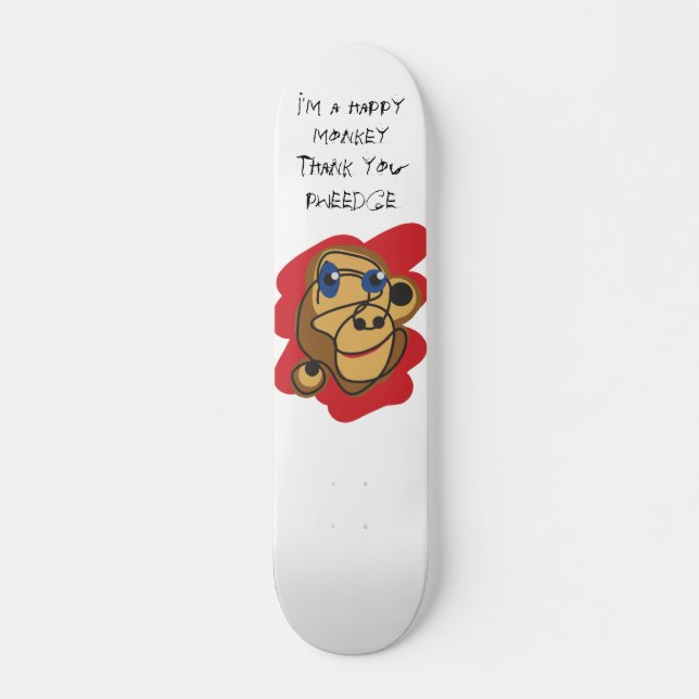 Happy Monkey Deck Skateboard (Front)