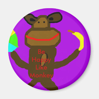 happy Monkey Magnet