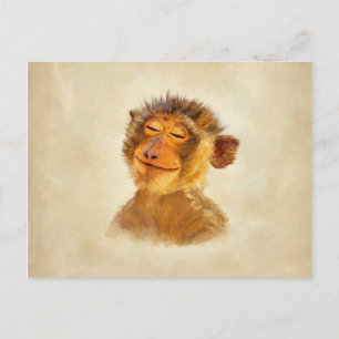 Happy Monkey Postcard