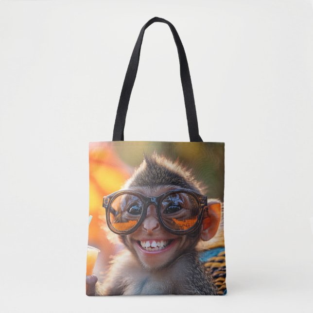 Happy Monkey Tote Bag (Front)