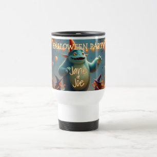 Happy Monster Halloween Party for Kids Travel Mug