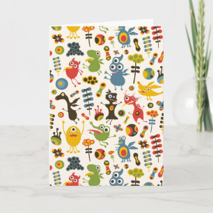 Happy Monsters Greeting Card