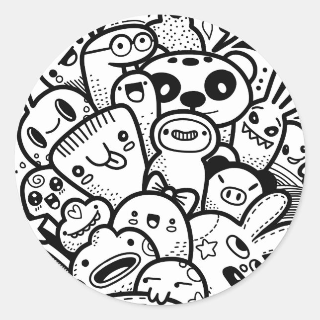 HAPPY MONSTERS STICKERS (Front)