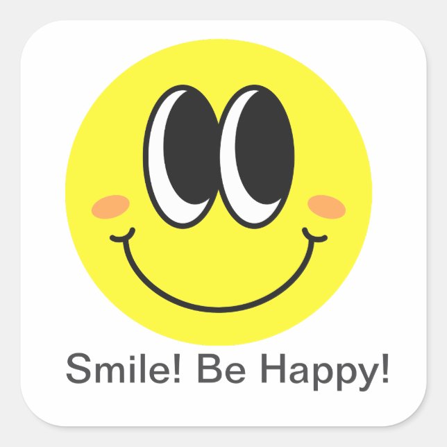 Happy Mood Smiley Sticker Pack 3”x3” (Front)
