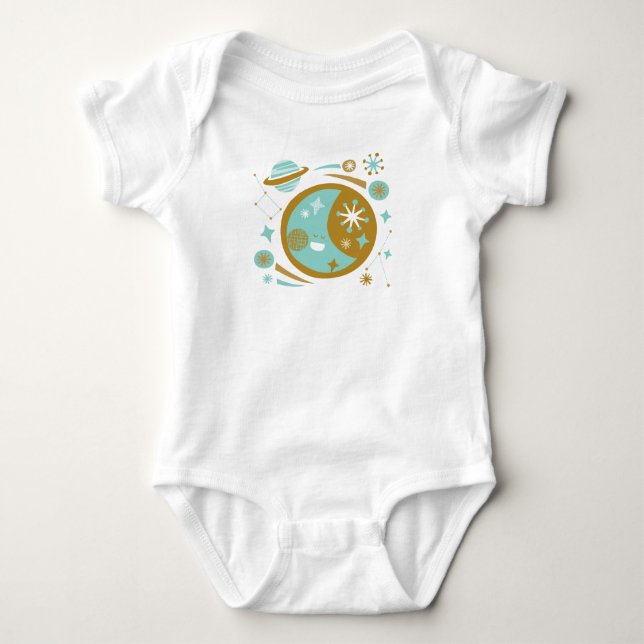 Happy Moon Baby Bodysuit (Front)