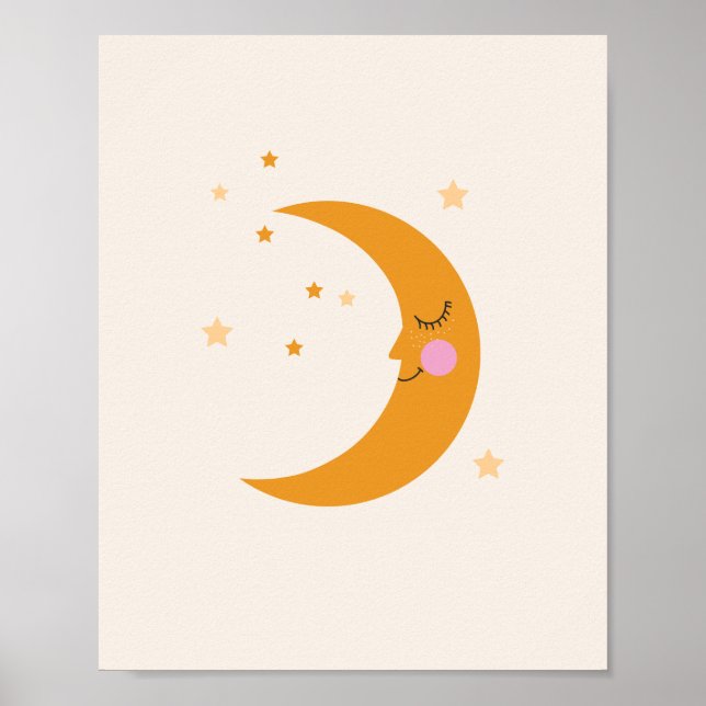 Happy moon nursery decor (Front)