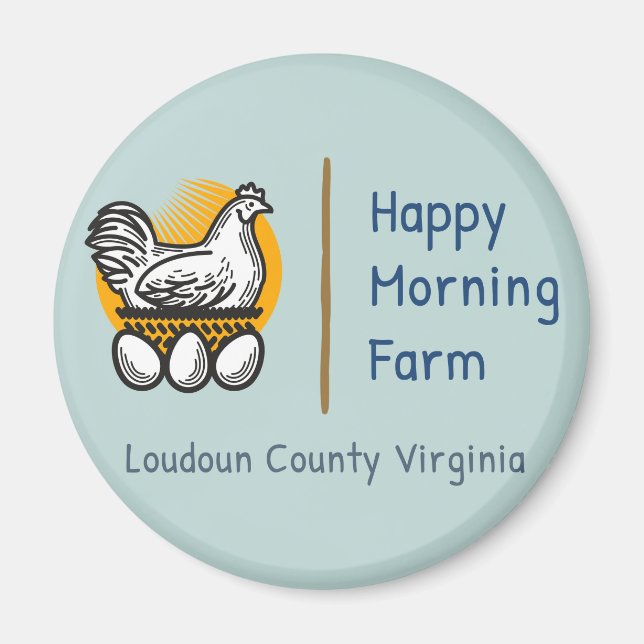 Happy Morning Farm Fridge Magnets (Front)