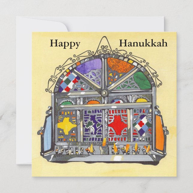 Happy Moroccan Hanukkah Holiday Card (Front)