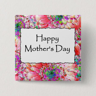 Happy Mother's Day 15 Cm Square Badge