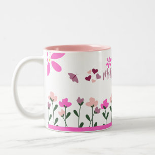 Happy Mother day multi Colour Design Two-Tone Coffee Mug