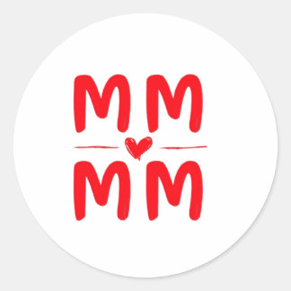 Happy Mother Day Post Card Classic Round Sticker