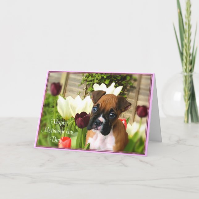 Happy Mother-in-law day boxer greeting card (Front)