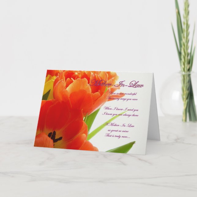 Happy Mother-In-Law Day Mother In Law Card (Front)