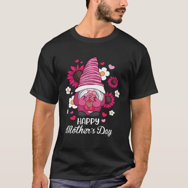 Happy Mother s Day 2023 Gnomies Mothers Day Leopar T-Shirt (Front)