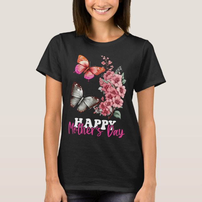 Happy Mother s Day 2023 Mothers Day Butterfly Mom  T-Shirt (Front)