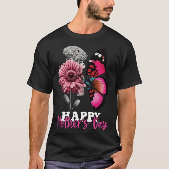 Happy Mother s Day 2023 Mothers Day Butterfly Mom  T-Shirt (Front)