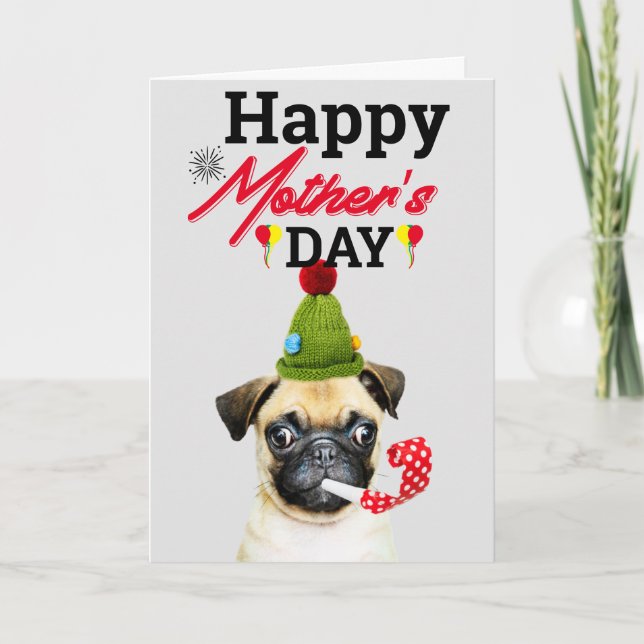 Happy Mother’s Day, awesome Mum from the dog Thank You Card (Front)