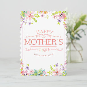 Happy Mother’s Day Card - Botanical Wildflowers