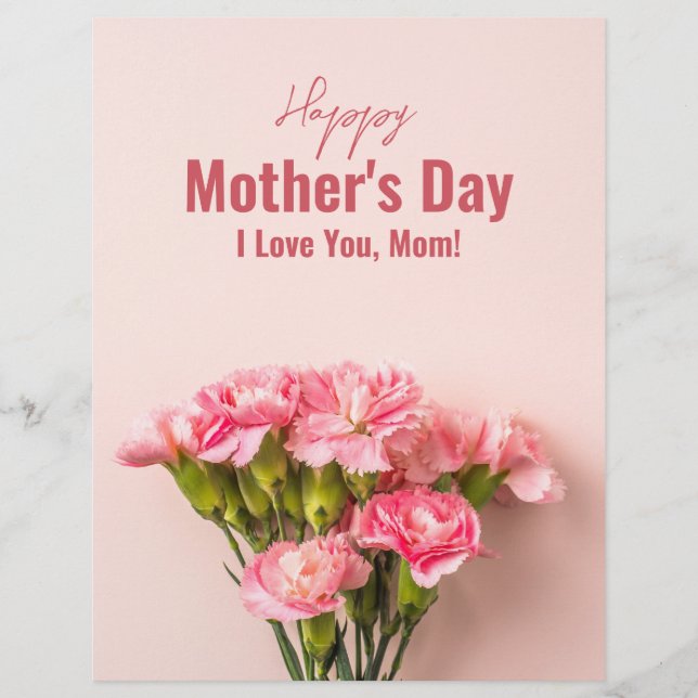 Happy Mother’s Day Card Floral Mothers day Gift (Front)