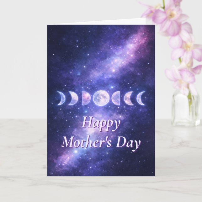 Happy Mother’s Day Celestial Moon Phases Card (Orchid)