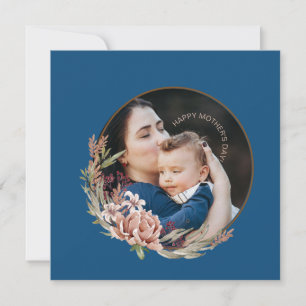 Happy Mother’s Day Floral Photo Card for Daughter