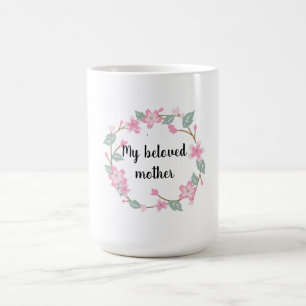 Happy Mother’s Day – Floral Wreath Greeting Design Coffee Mug