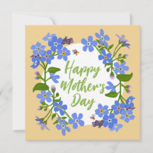 Happy Mother’s Day forget me not’s greeting card