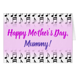 "Happy Mother’s Day" + Grid of Musical Notes