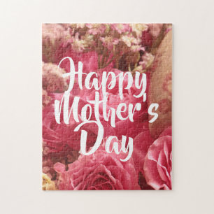 Happy Mother’s Day Heart Roses Jigsaw Puzzle