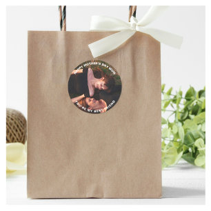 Happy Mother’s Day Mum-My Best Friend Custom Photo Classic Round Sticker