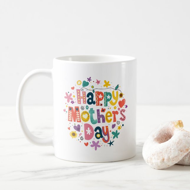 Happy Mother’s Day Personalised Name Photo Gift Coffee Mug (With Donut)