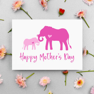 Happy Mother’s Day Pink Elephants Card